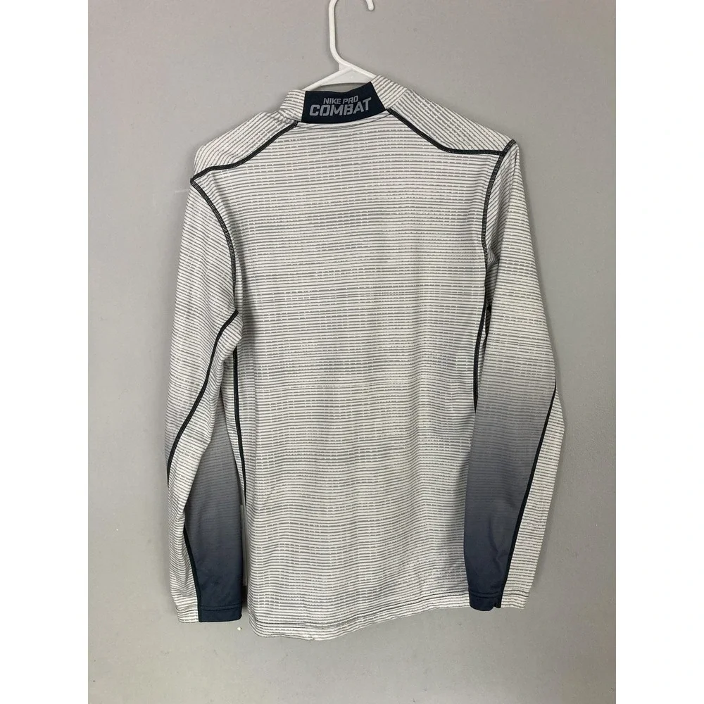 Nike Pro Combat Shirt Men M White Hyperwarm DriFit Fitted Base Layer Thermal EUC